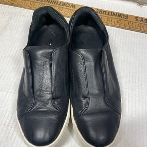 JSlides NYC Black Sneaker Slip-On Platform Leather‎ Upper Comfort Womens Sz 7.5